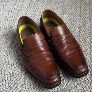 Florsheim Brown Leather Slip-On Loafers
